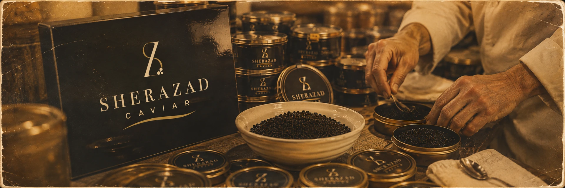 Atelier Sherazad Caviar — mise en boîte du caviar à la main